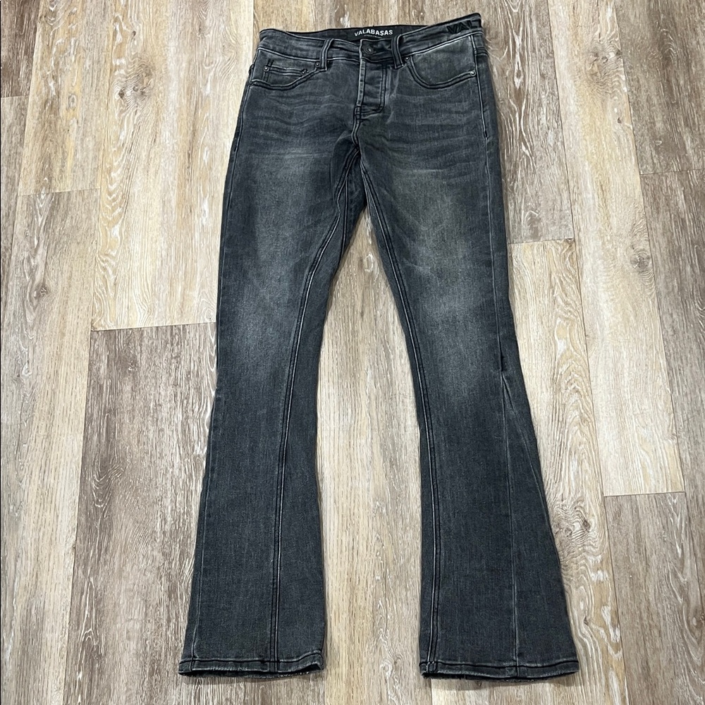 Valabasas  Men's Gray Washed Skinny Jeans